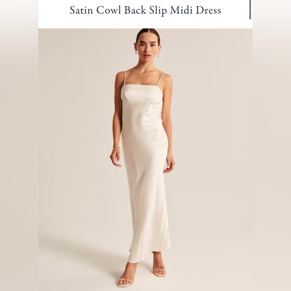NWT white satin dress